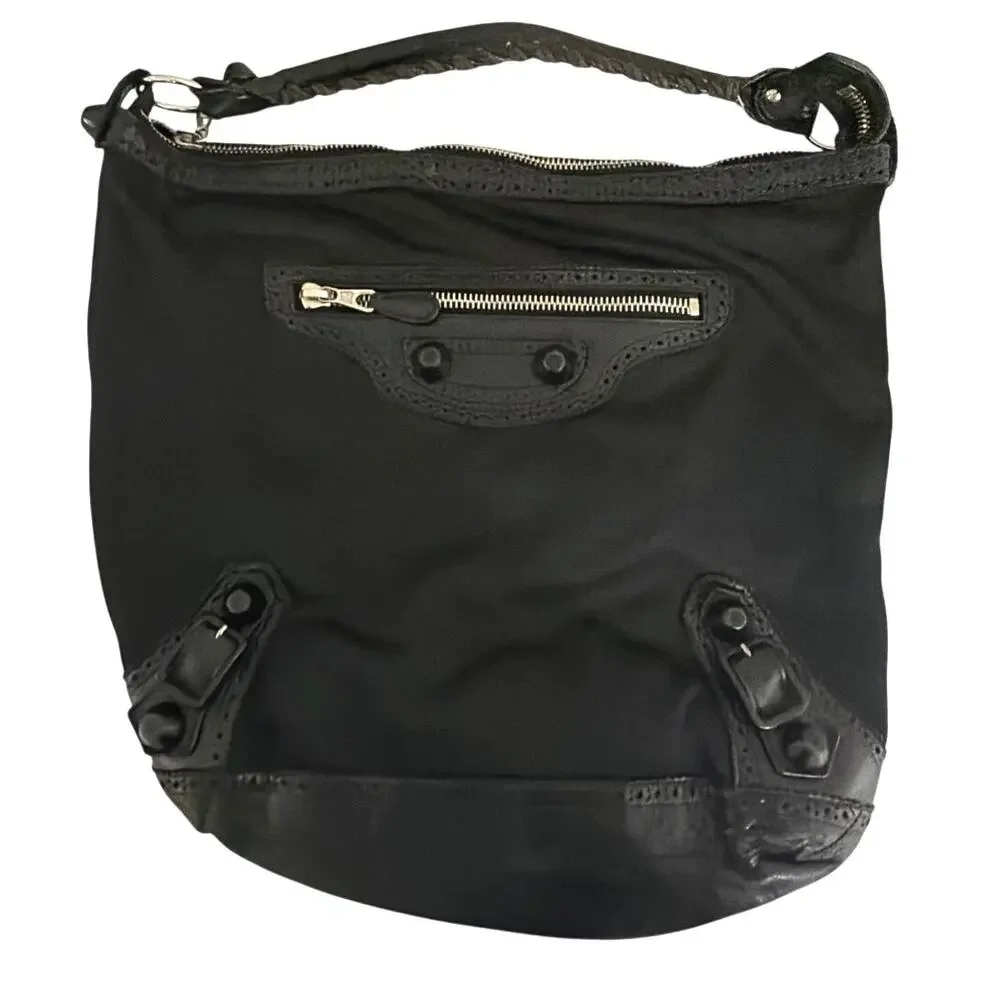AUTHENTICATED Balenciaga Velo Paris black hobo bag vintage Made in Italy